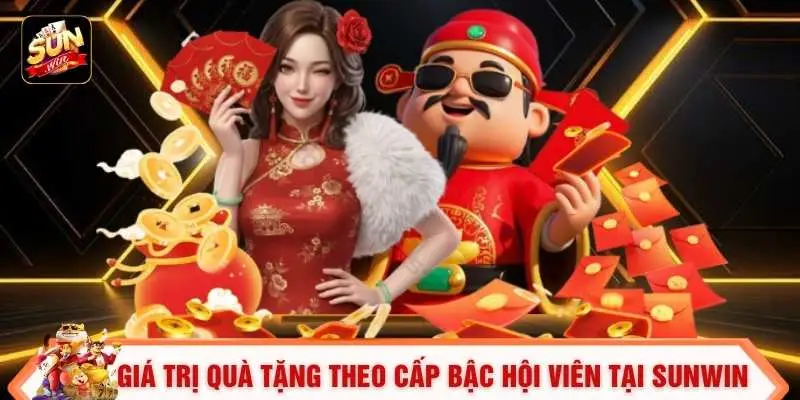 Giá trị quà tặng theo cấp bậc hội viên tại SUNWIN